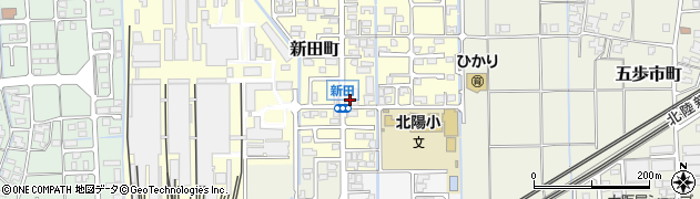 石川県白山市新田町周辺の地図