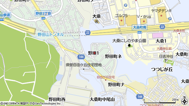 〒921-8107 石川県金沢市野田の地図