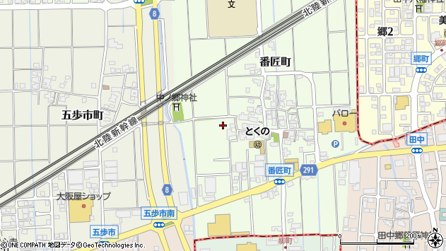 〒924-0013 石川県白山市番匠町の地図