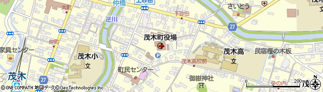 茂木町役場　企画課・広報係・ケーブルテレビ担当周辺の地図