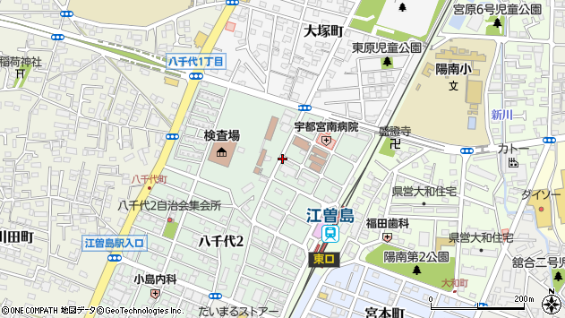 〒321-0169 栃木県宇都宮市八千代の地図