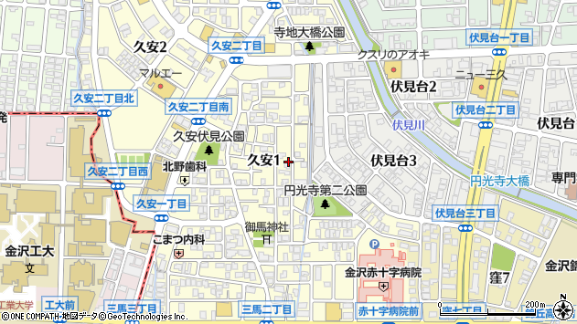 〒921-8164 石川県金沢市久安の地図