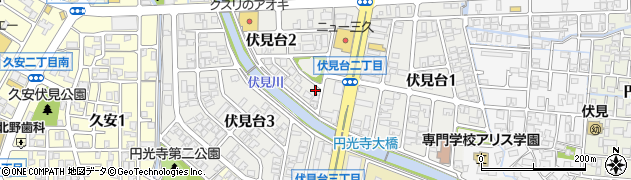 石川県金沢市伏見台周辺の地図