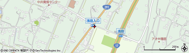 浅田入口周辺の地図