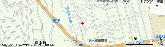 栃木県宇都宮市鐺山町1863周辺の地図