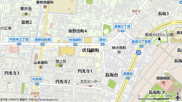 〒921-8172 石川県金沢市伏見新町の地図