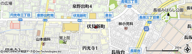 石川県金沢市伏見新町周辺の地図