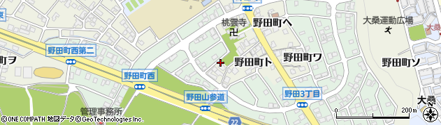 石川県金沢市野田町（ル）周辺の地図