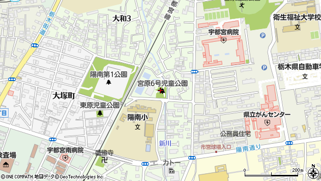 〒321-0162 栃木県宇都宮市大和１丁目の地図