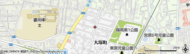 栃木県宇都宮市大塚町周辺の地図