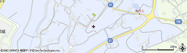 茨城県常陸太田市亀作町周辺の地図