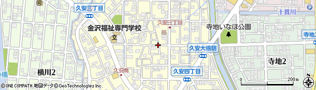 石川県金沢市久安周辺の地図