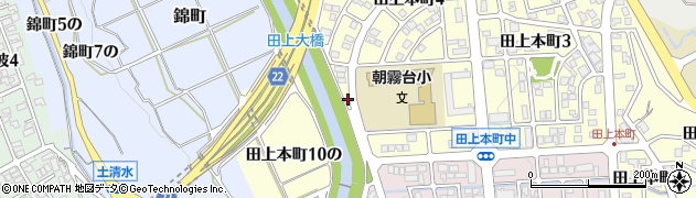 石川県金沢市田上本町ヘ周辺の地図
