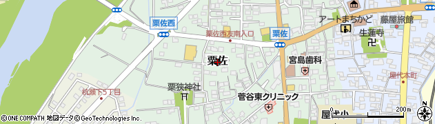長野県千曲市粟佐周辺の地図