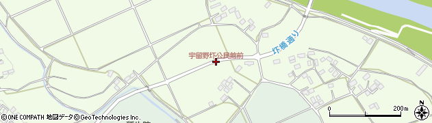 宇留野圷公民館前周辺の地図