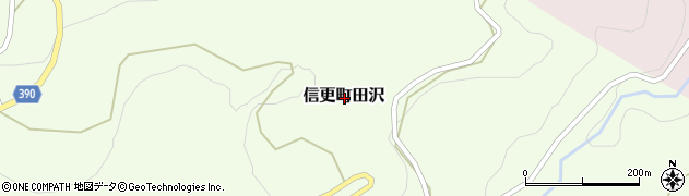 長野県長野市信更町田沢周辺の地図