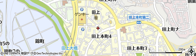 石川県金沢市田上本町（ト）周辺の地図