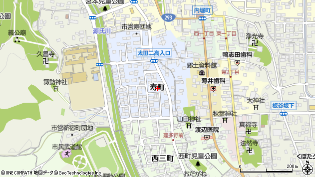 〒313-0064 茨城県常陸太田市寿町の地図