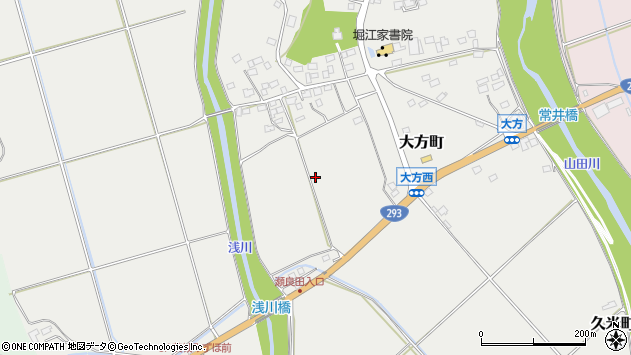 〒313-0116 茨城県常陸太田市大方町の地図
