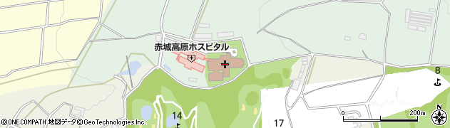 赤城苑周辺の地図