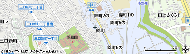 石川県金沢市錦町（ミ）周辺の地図