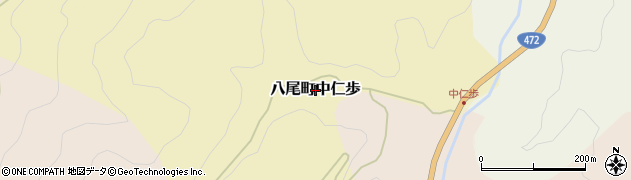 富山県富山市八尾町中仁歩周辺の地図