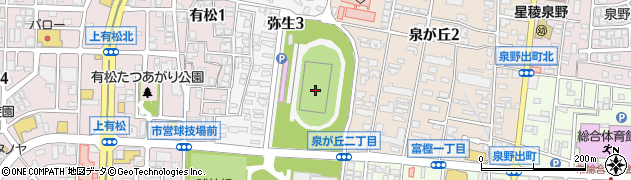 金沢市営陸上競技場周辺の地図