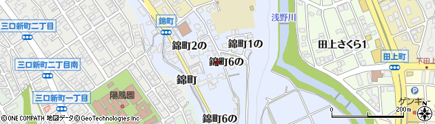 石川県金沢市錦町６の168周辺の地図
