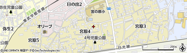 栃木県宇都宮市宮原周辺の地図