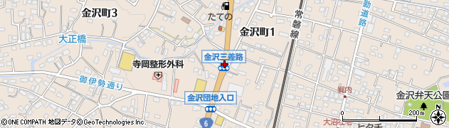 金沢三差路周辺の地図