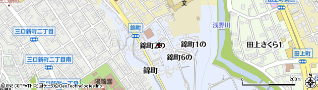 石川県金沢市錦町６の164周辺の地図