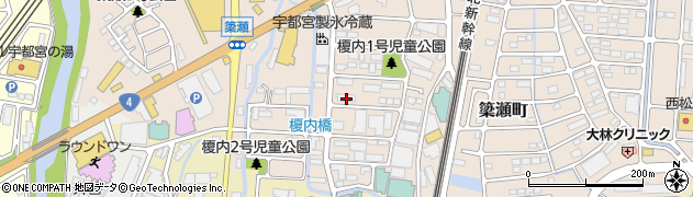 栃木県宇都宮市簗瀬町2321周辺の地図