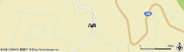 群馬県吾妻郡長野原町古森周辺の地図