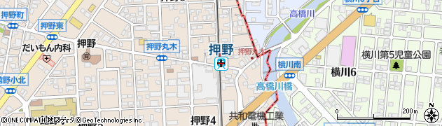 押野駅周辺の地図