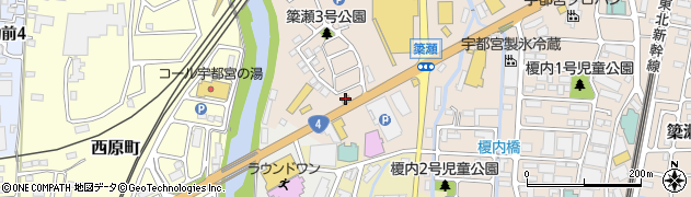 松屋 宇都宮簗瀬町店周辺の地図