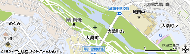 石川県金沢市大桑町（ム）周辺の地図