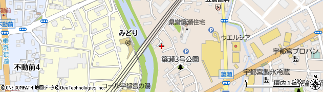 栃木県宇都宮市簗瀬町1963周辺の地図