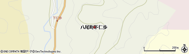 富山県富山市八尾町下仁歩周辺の地図