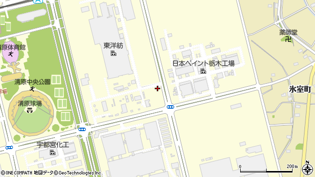 〒321-3231 栃木県宇都宮市清原工業団地の地図