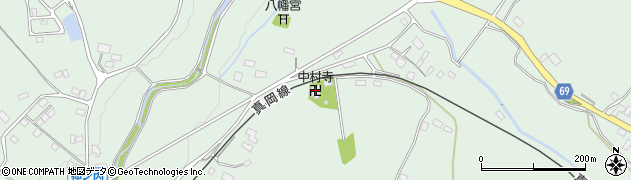 中村寺周辺の地図