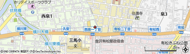 ファミリーマート金沢二万堂店周辺の地図