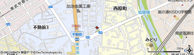 宇都宮不動前郵便局周辺の地図