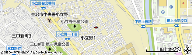 石川県金沢市小立野1丁目周辺の地図