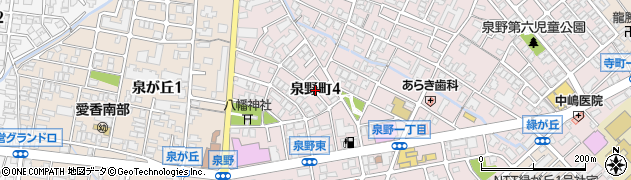 石川県金沢市泉野町周辺の地図