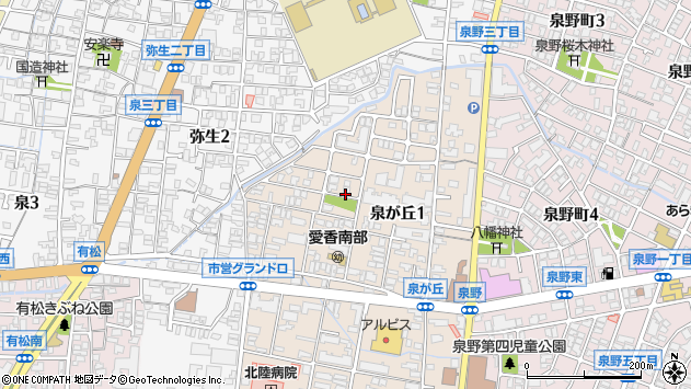 〒921-8035 石川県金沢市泉が丘の地図