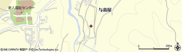 群馬県吾妻郡長野原町与喜屋344周辺の地図