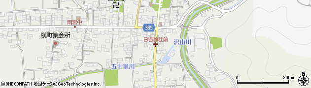 日吉神社前周辺の地図