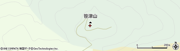 笹津山周辺の地図