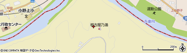 根古屋城温泉周辺の地図