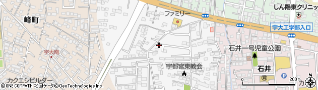 栃木県宇都宮市東峰町周辺の地図